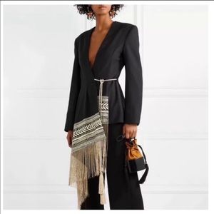 Metallic Fringe Tie Jacket
